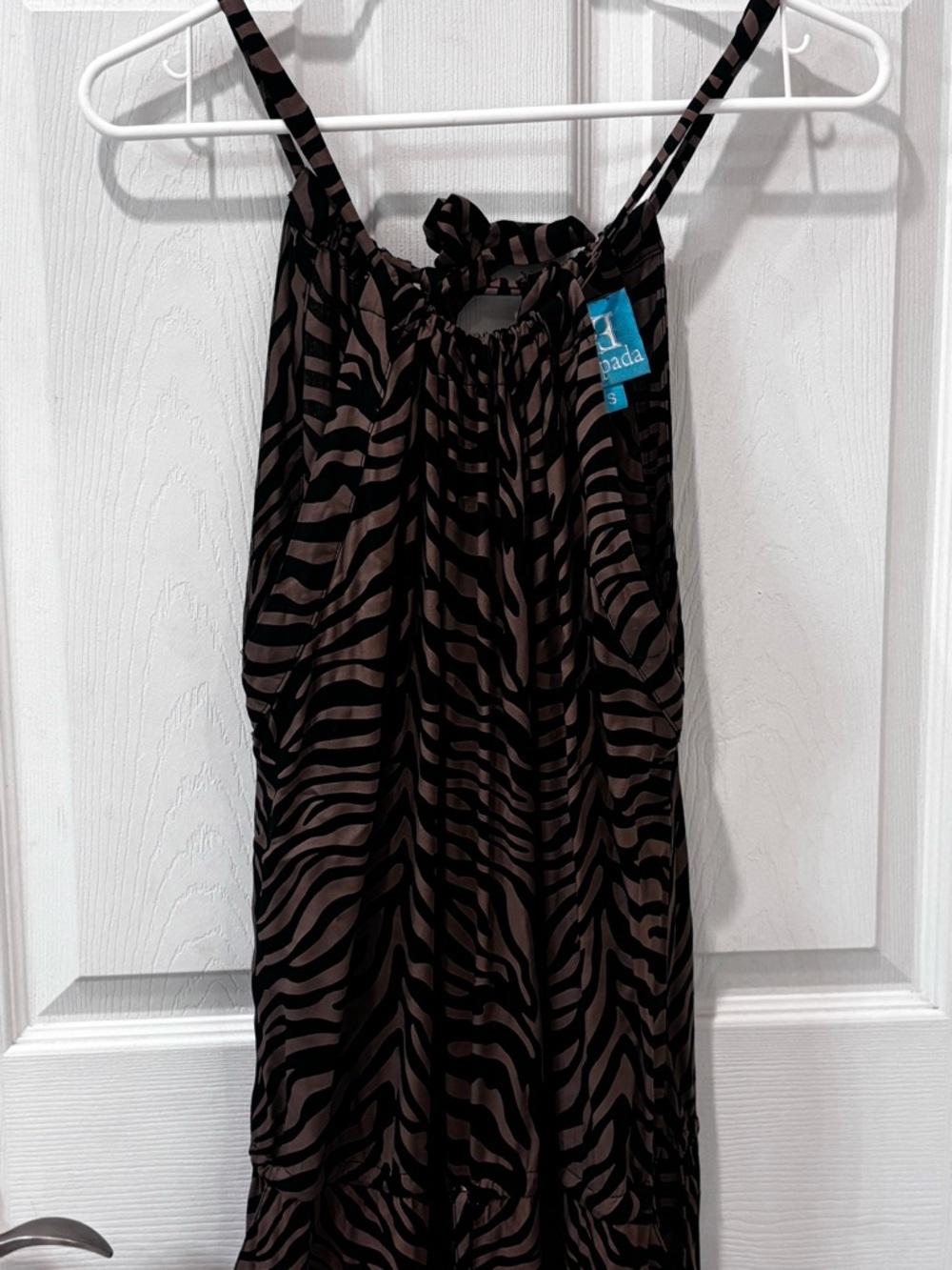 Escapada Brown and Black Zebra Print Jumpsuit